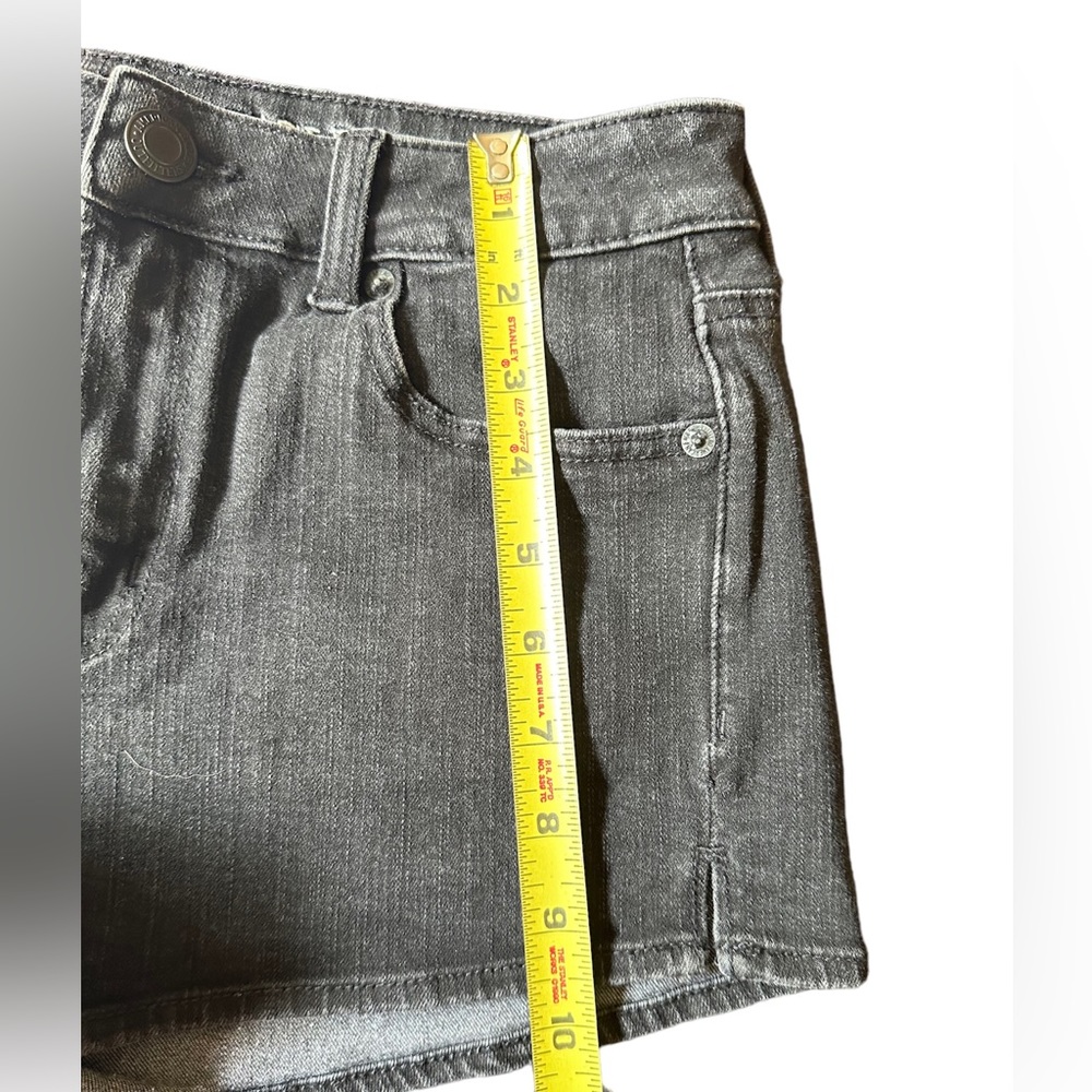American Eagle Outfitters  hi rise shortie in black/ size 4 like new - Picture 7 of 8